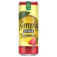 Simply Spiked Beer, Strawberry Lemonade - 24 Fluid ounce 