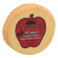 Apple Smoked Cheese, All Natural, Gouda - 8 Ounce 