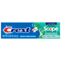 Crest Toothpaste, Anticavity, Fluoride, Minty Fresh Striped, +Whitening, Complete, Scope - 0.85 Ounce 