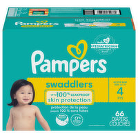 Pampers Diapers, 4 (22-37 lb), Active Baby - 66 Each