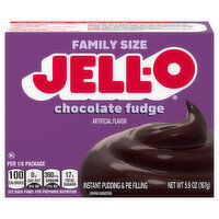 Jell-O Pudding & Pie Filling, Instant, Chocolate Fudge, Family Size - 5.9 Ounce 