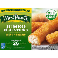 Mrs. Paul's Fish Sticks, Jumbo, Crunchy Breaded