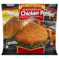 John Soules Foods Patty Fritters, Chicken Breast, with Rib Meat, Chicken Tenders, Spicy - 24 Ounce 