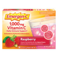 Emergen-C Vitamin C Fizzy Drink Mix Raspberry - 30 Each 