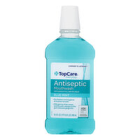 TopCare Mouthwash, Antiseptic, Blue Mint - 16.9 Ounce 