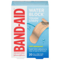 Band-Aid Bandages, Water Block, Tough Strips, All One Size - 20 Each 