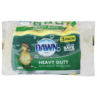 Dawn Ultra Scrubber Sponges, Heavy Duty, 3 Pack