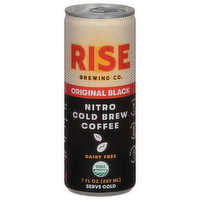 Rise Brewing Co. Coffee, Dairy Free, Nitro Cold Brew, Original Black - 7 Fluid ounce