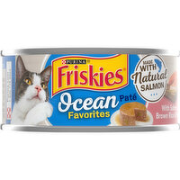 Friskies Natural Pate Wet Cat Food, Ocean Favorites With Salmon, Brown Rice & Peas - 5.5 Ounce 