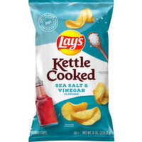 Lay's Potato Chips, Sea Salt & Vinegar Flavored, Kettle Cooked