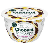 Chobani Yogurt, Zero Sugar, Greek, Boston Cream Pie Flavored - 5.3 Ounce 