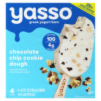 Yasso Yogurt Bars, Greek, Chocolate Chip Cookie Dough, 4 Pack - 4 Each 