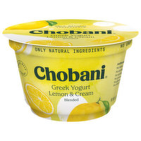 Chobani Yogurt, Greek, Lemon & Cream, Blended