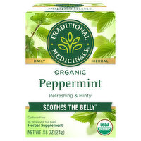 Traditional Medicinals Herbal Supplement, Organic, Caffeine Free, Peppermint, Tea Bags - 16 Each 