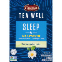 Celestial Seasonings TeaWell Sleep Chamomile Mint Caffeine Free Herbal Supplement Tea Bags - 0.5 Ounce 