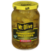 Mt Olive Pickles, Hamburger Dill Chips - 16 Fluid ounce 