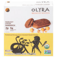 Olyra Breakfast Biscuits, Hazelnut Cocoa Sandwich