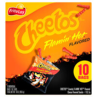 Cheetos Cheese Flavored Snacks, Flamin' Hot Flavored - 10 Each 