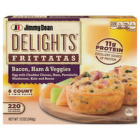 Jimmy Dean Frittatas, Bacon, Ham & Veggies - 6 Each