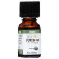 Aura Cacia Pure Essential Oil, Organic, Peppermint, Cooling