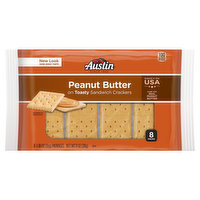 Austin Toasty Sandwich Crackers, Peanut Butter, 8 Pack