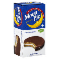 Moon Pie Marshmallow Sandwich, Chocolate, Single Decker - 6 Each 