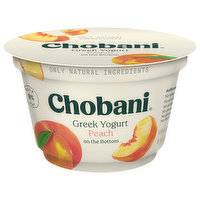 Chobani Yogurt, Non-Fat, Greek, Peach - 5.3 Ounce 