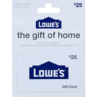 Lowe's Gift Card, $25 - 1 Each 