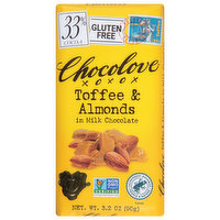 Chocolove Toffee & Almonds, in Milk Chocolate - 3.2 Ounce 