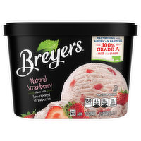 Breyers Ice Cream, Natural Strawberry - 1.5 Quart 
