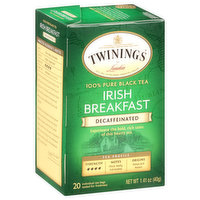 Twinings Black Tea, Irish Breakfast, Decaffeinated, Tea Bags - 20 Each