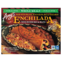 Amy's Amy's Frozen Whole Meals, Enchilada with Spanish Rice & Beans, Gluten Free, 10 oz. - 10 Ounce 