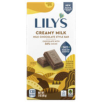 Lily's Bar, Creamy Milk, Milk Chocolate Style - 3 Ounce 