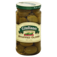 Giuliano Stuffed Olives, Jalapeno - 7 Ounce 