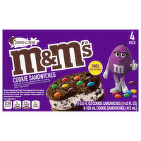 M&M's Cookie Sandwiches, Cookies & Cream - 4 Each 