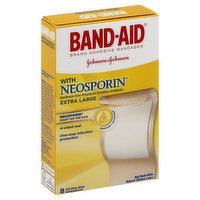 Band-Aid Bandages, Adhesive, with Neosporin, All One Size - 8 Each 