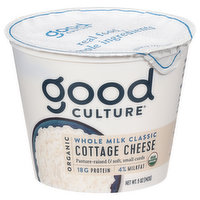 Good Culture Cottage Cheese, Organic, 4% Milkfat, Whole Milk Classic - 5 Ounce 