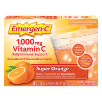 Emergen-C Vitamin C Fizzy Drink Mix Super Orange - 30 Each