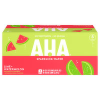 AHA Sparkling Water, Lime + Watermelon - 8 Each