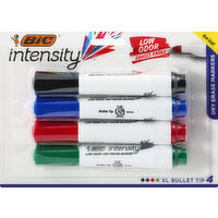 BiC Dry Erase Markers, Low Odor, XL Bullet Tip - 4 Each 