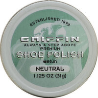 Griffin Shoe Polish, Premium, Neutral - 1.125 Ounce 