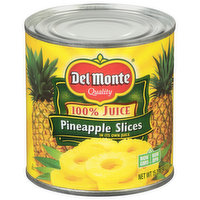 Del Monte Pineapple Slices, 100% Juice