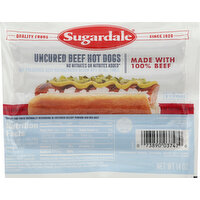 Sugardale Hot Dogs, Uncured, Beef