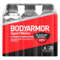 Body Armor Sportwater, Alkaline, pH 9+ - 6 Each