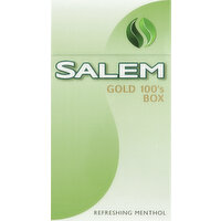 Salem Cigarettes, Refreshing Menthol, Gold 100's Box