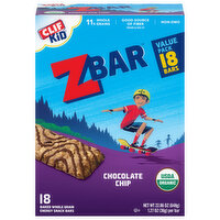 Zbar Energy Snack Bars, Chocolate Chip, Value Pack - 18 Each 