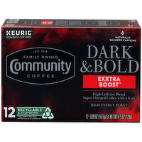 Community Coffee Coffee, Dark & Bold, Exxtra Boost, K-Cup Pods