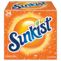 Sunkist Soda, Orange, 24 Pack