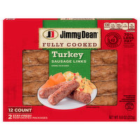 Jimmy Dean Sausage Links, Turkey, Fully Cooked - 12 Each