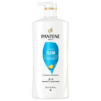 Pantene Shampoo + Conditioner, Classic Clean, 2 in 1 - 23.6 Fluid ounce 